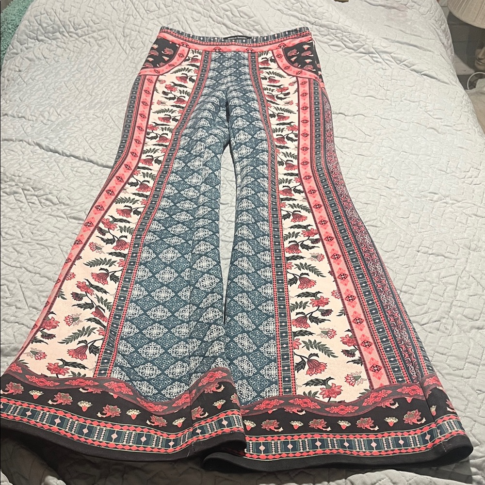 Jealous Tomato Multicolor Boot Cut Pants